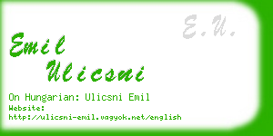 emil ulicsni business card